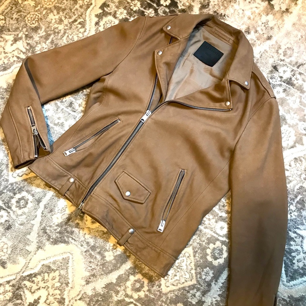 Men’s All Saints Suede Leather Jacket